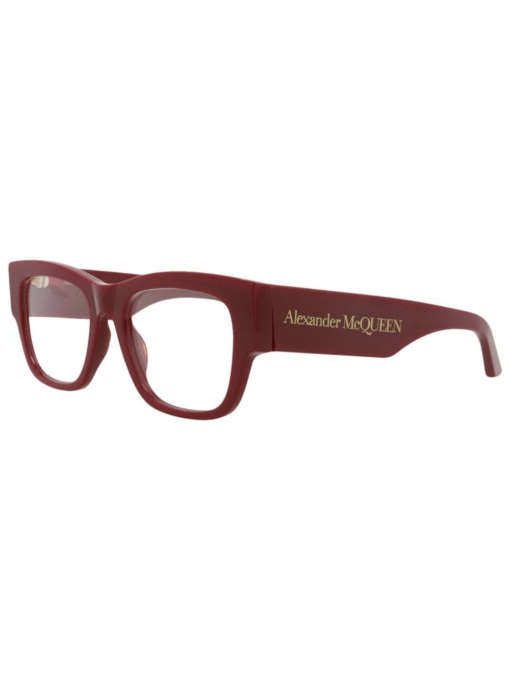 New Alexander McQueen Women's Eyeglasses Square Rectangle Recycled Acetate Frame